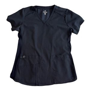 Dark blue denim scrub set